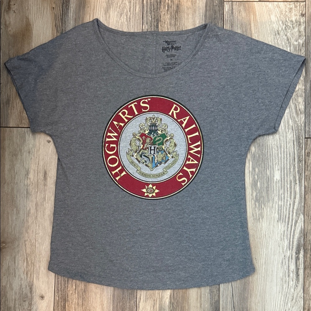Harry Potter Hogwarts Railways Gray T-Shirt Universal Studios